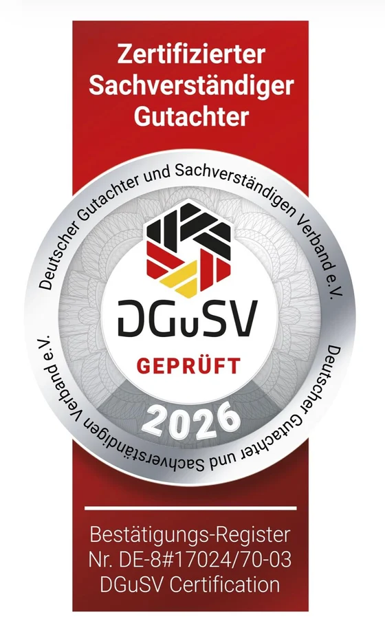 DGuSV geprüft 2026 – Zertifizierter Sachverständiger Gutachter
